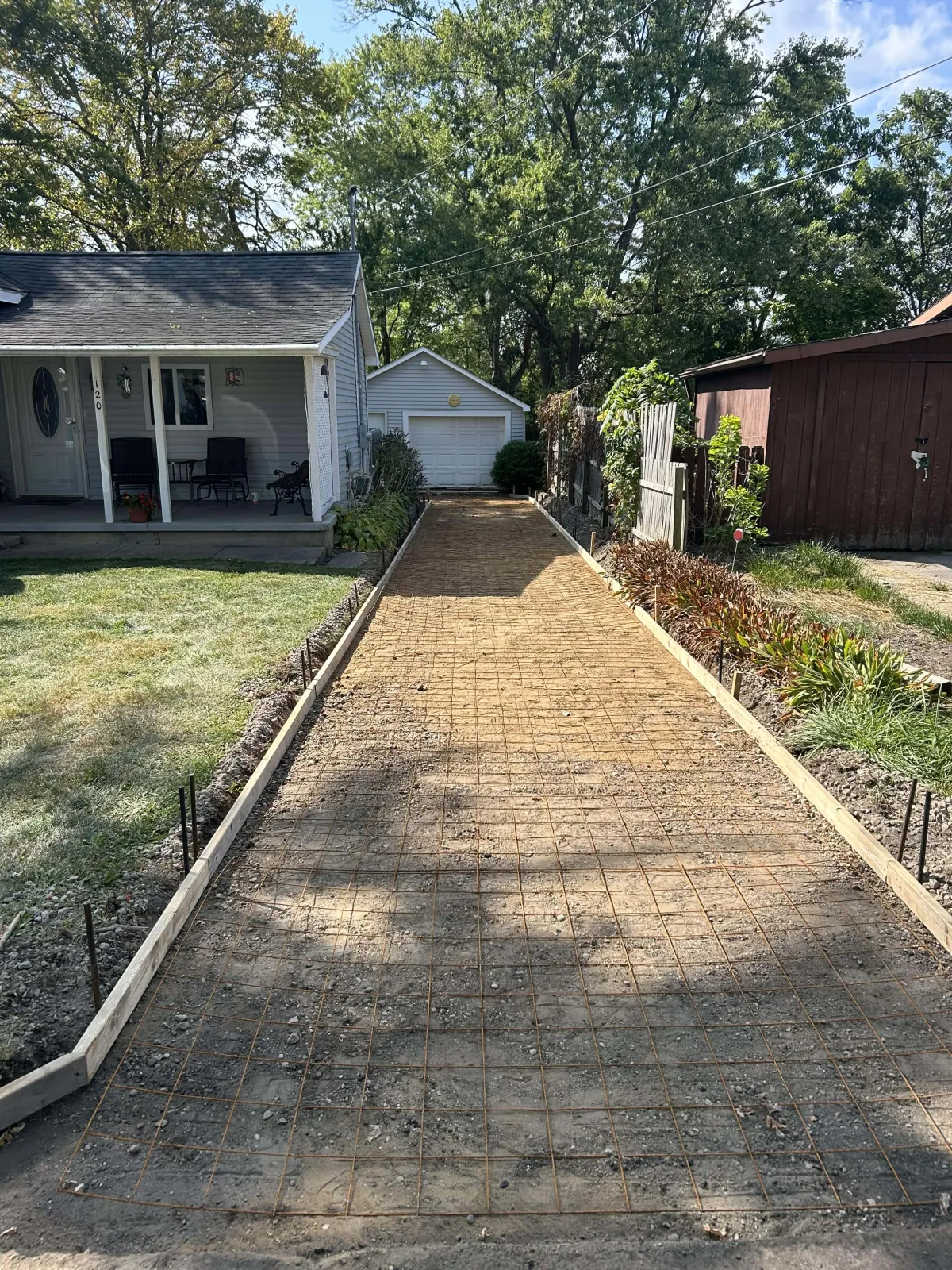 Paver driveway installation in mid-Michigan